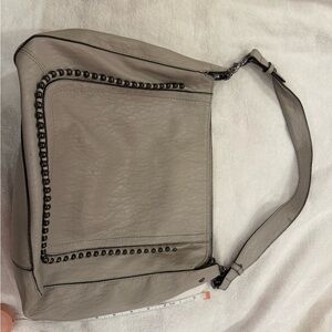Jessica Simpson Gray Shoulder Bag with metal hardware Trim